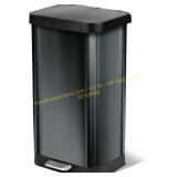 Glad Stainless Steel Step Trash Can, 20 Gal Dented