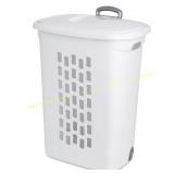 Sterilite White Plastic Wheeled Laundry Basket