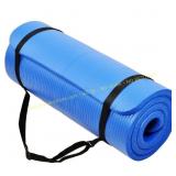 Blue Yoga Mat 24x68x0.5 in w/ Strap