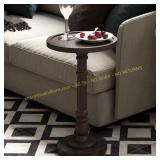 Espresso End Table with Tray Top