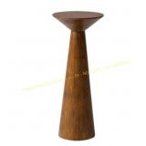 COZAYH Pedestal Round Martini Table, Walnut