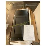 Tall 1-Drawer Bathroom Storage Cabinet, Black