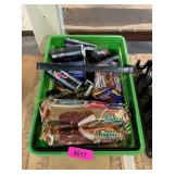 Assorted snacks and drinks
