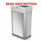 13 Gal Stainless Steel Slim Open Trash Can