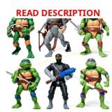 6 Pcs Action Figures Turtles Movable Joints