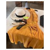 Size 6 Sleeveless Dress, Sun Hat, Belts