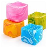 Squishy Cube Stress Balls, 4 Pack Slow Rising
