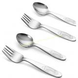 Stainless Steel Toddler Forks & Spoons 1+ Year