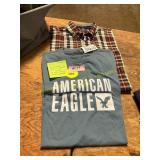 Size M American Eagle T, Plaid Shirts