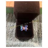 Ladies Size 6 Blue Butterfly Ring
