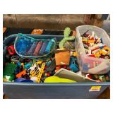 Tote of Legos + Miscellaneous Toys