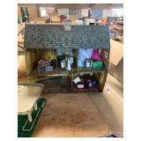 Vintage Metal Dollhouse + Accessories