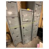 3 pc gray lockers