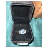 Unverified Emerald Cut Engagement Ring
