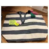 Navy + White Canvas Beach Tote