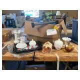 Milk Glass Pottery, Candy Dishes, Etc
