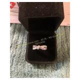 Ladies Size 6 Clear Gemstone Ring