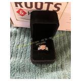 Ladies Size 6 Light Pink Rose Ring