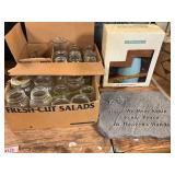 Carafe + Mug Set, Mason Jars, Plaque