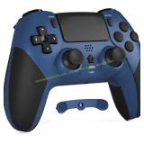 CHEREEKI PS4 Wireless Controller, 2 Macro Blue