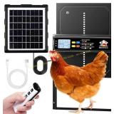 IBKINXX Chicken Coop Door, Solar Black