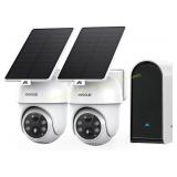 ANSQUE Solar Security Camera 2-Camera Kit