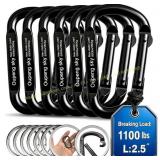 Carabiner Clip 2.5"-3" Heavy Duty, 800lbs-13KN