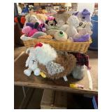 Basket of Plushies/Stuffed Animals