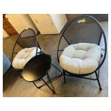 Patio Chair + Table Set w/Cushions