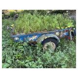 Blue metal 2 wheel trailer