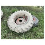 2 ct. like new Titan 13.6-28 tires and rims
