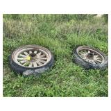 2 ct. 30 in wooden spoke truck tires