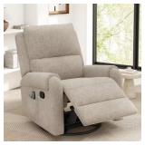 Yorwick Oatmeal Chenille Rocker Recliner