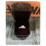 Ladies Size 6 Clear Gemstone Wedding Ring