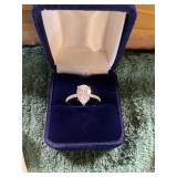 Unverified Pear Cut Size 8.5 Engagement Ring