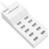 BLACK USB Charging Station 50W 10 Ports USB Strips