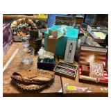 Oil Lamp, Backgammon Game, Glove, Etc