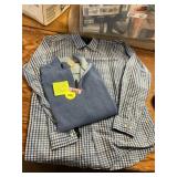 Size XL/XLT Plaid Button Up + 1/4 Zip Sweater