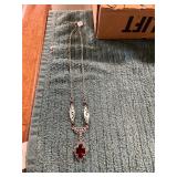 22in Ladies Rose Victorian Pendant Necklace