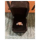 Ladies Size 6 Pink Rose Promise Ring