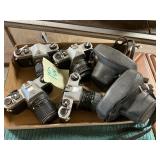 Flat of Assorted Vintage Cameras