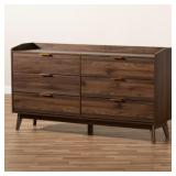 Baxton Studio Lena 6-Drawer Wood Dresser