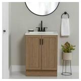 Fonthill Sand Elm Vanity with Marble Top 24 in