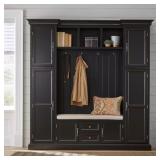 Royce Black Hall Tree with Bench & Storage