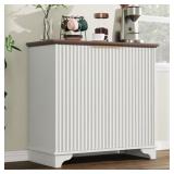 DSstyles Fluted Buffet Sideboard Cabinet