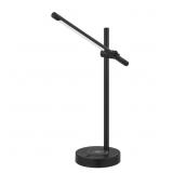 22 in. Black LED Table Lamp with Charger