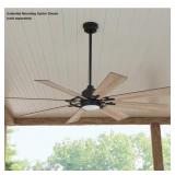 Makenna 60" Matte Black Ceiling Fan