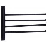 Swivel Hand Towel Bar - 4-Arm, Matte Black