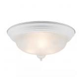 15.38" 3-Light White Flush Mount Fixture