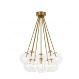 NOVA BUBBLE 11-Light Brushed Gold Chandelier